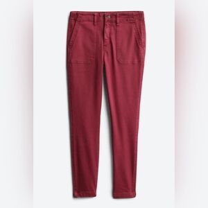 NWT Studio Blue Sophia Skinny Utility Pocket Pant, Burgundy, Size 6